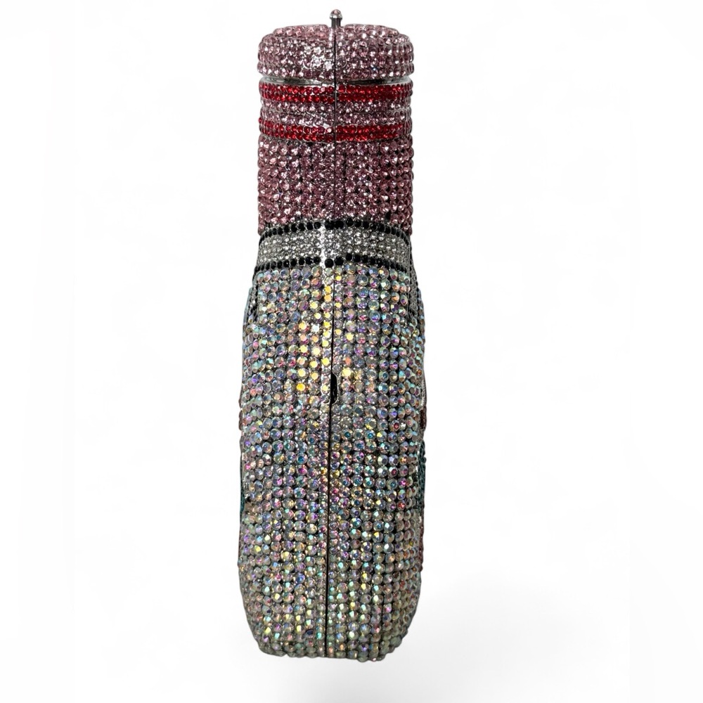 Champagne Bottle Rhinestone Encrusted Clutch w/ Chain – Sweet Bubbly Edition - Picture 9 of 11